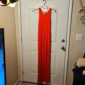 Elegant Red Maxi Dress